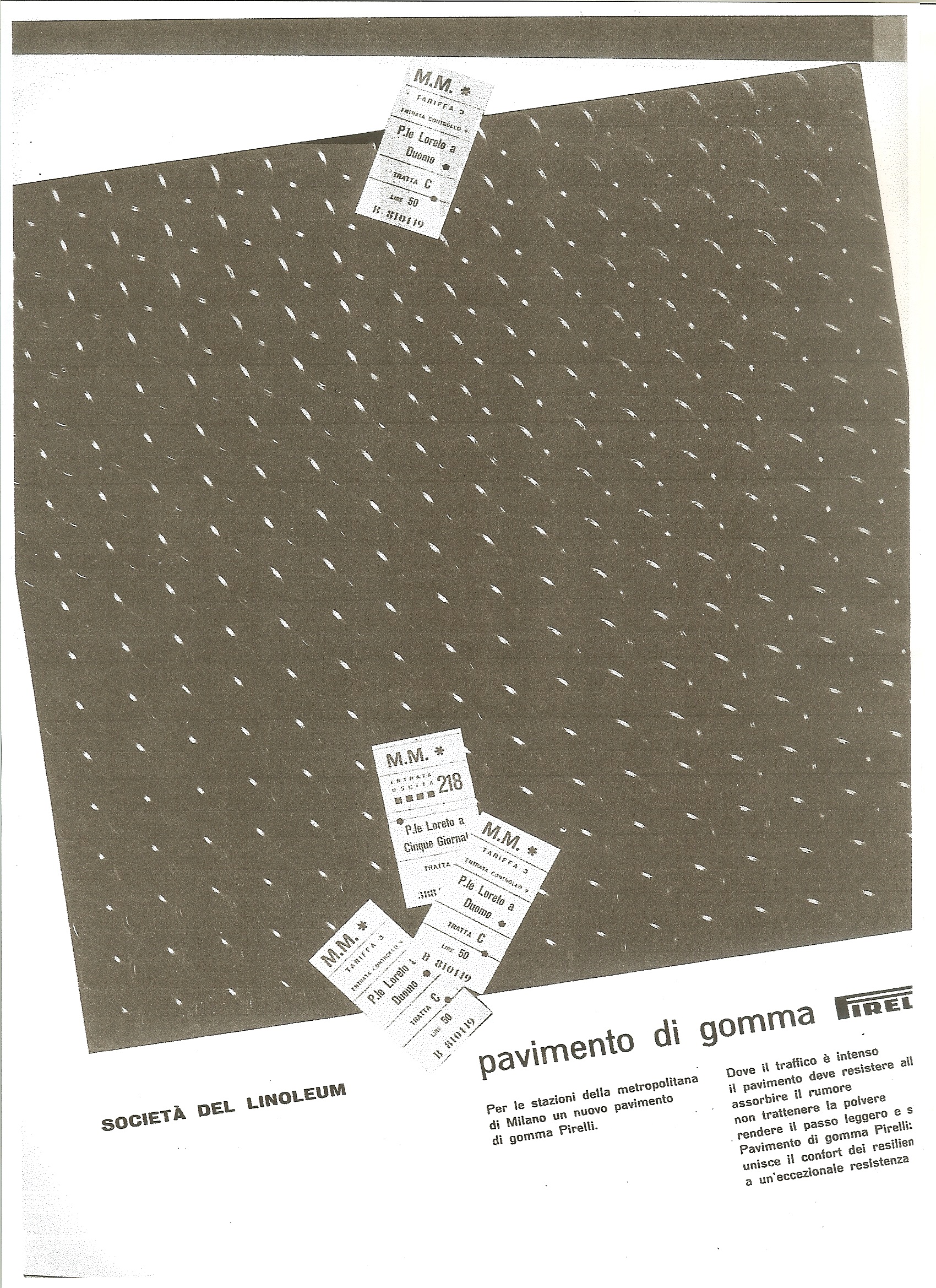 50 anni della Linea MM1 – 1964-2014. Il pavimento in gomma